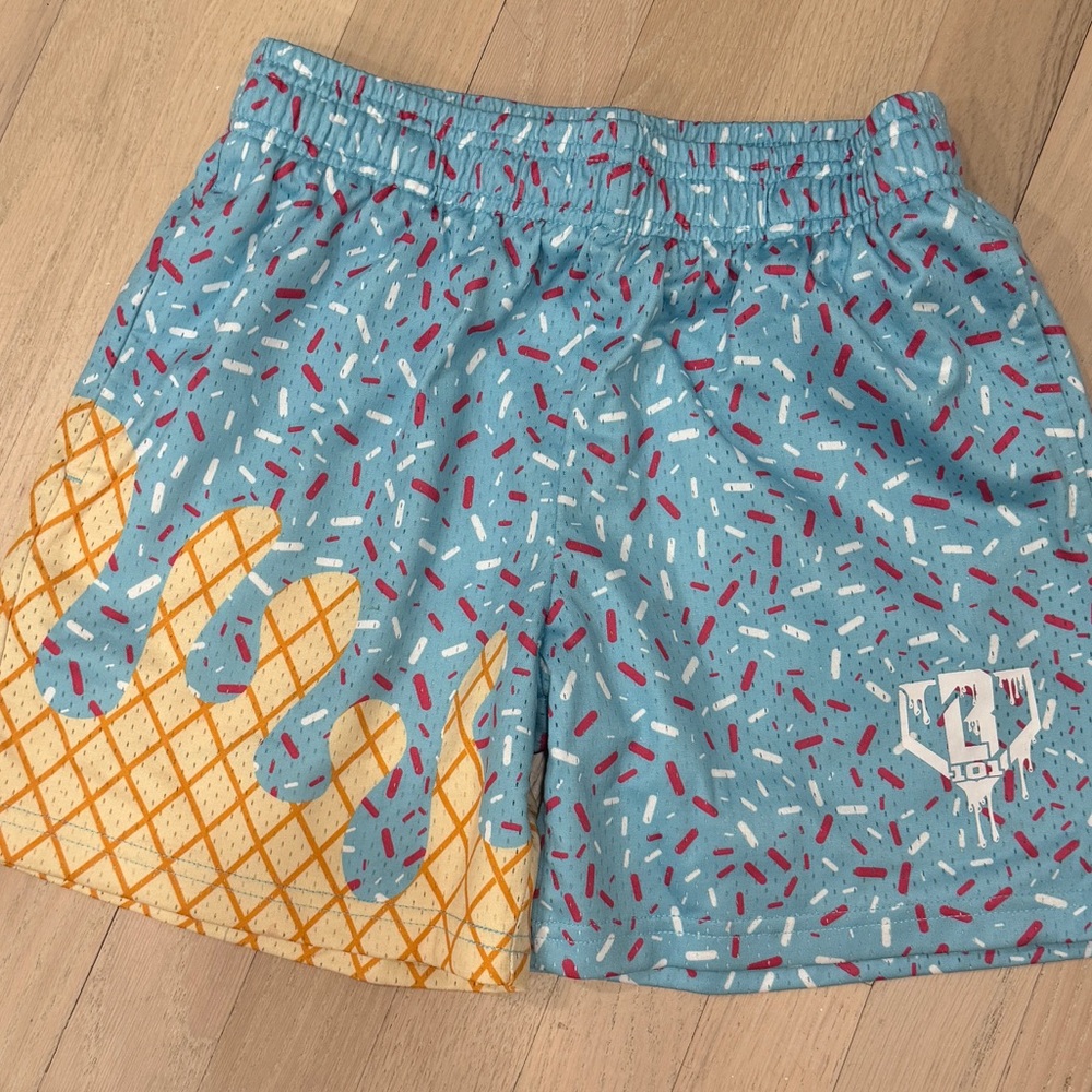 Baseball Lifestyle 101 Ice Cream Youth Shorts Cotton Candy